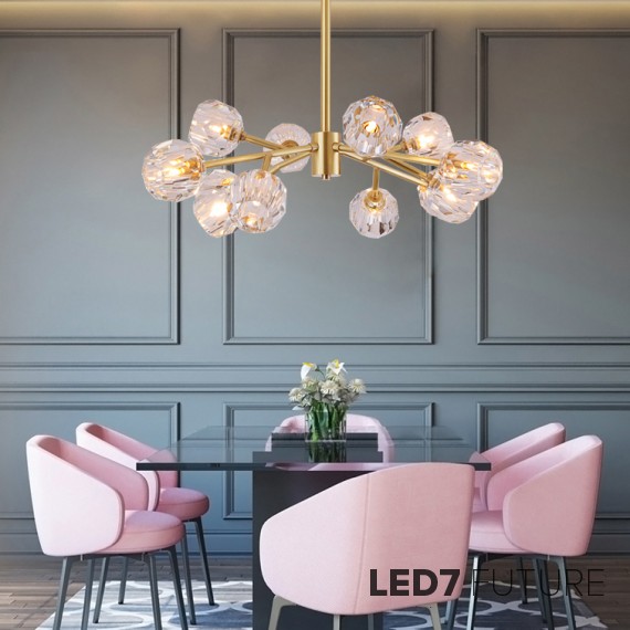 Loft Industry Modern - Boulle Pink Chandelier